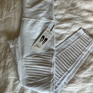 ALO High-waist Moto Leggings (white)